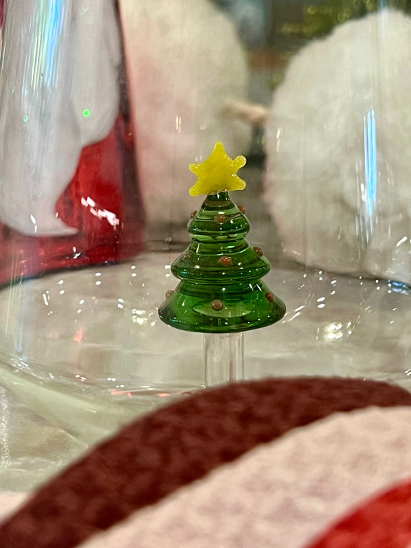 GLASS 12OZ MOLDED TREE STEMLESS WINE GLASS S/2