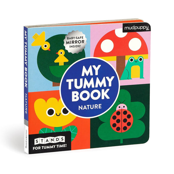 Children's book titled 'My Tummy Book: Nature' by Mudpuppy with colorful illustrations on a white background.