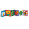 Children's board book with colorful illustrations on a white background