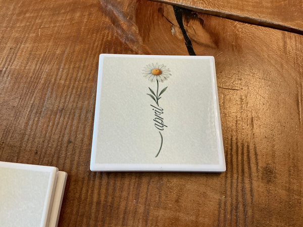 BIRTH FLOWER MONTH COASTER