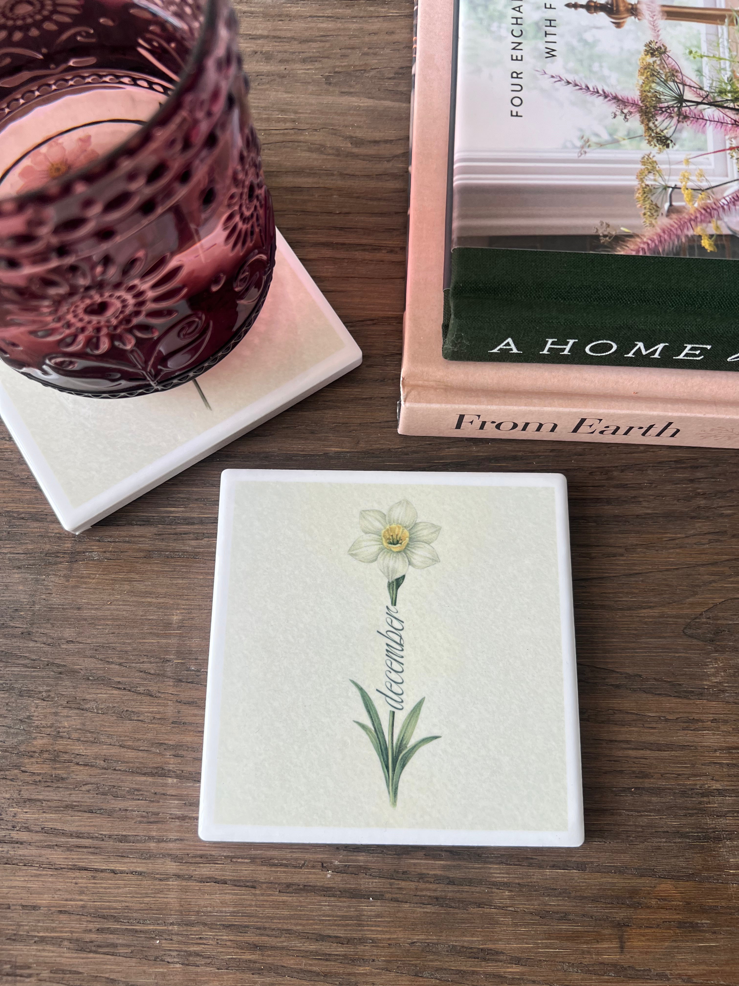 BIRTH FLOWER MONTH COASTER