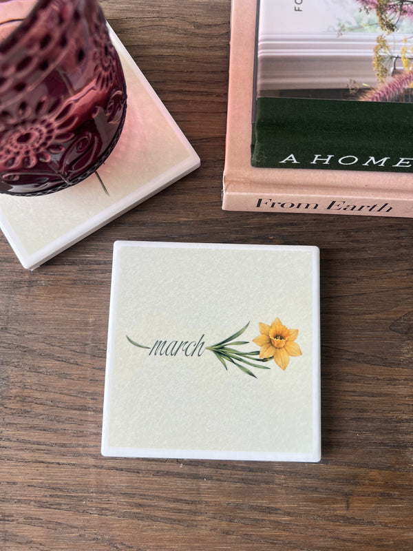 BIRTH FLOWER MONTH COASTER