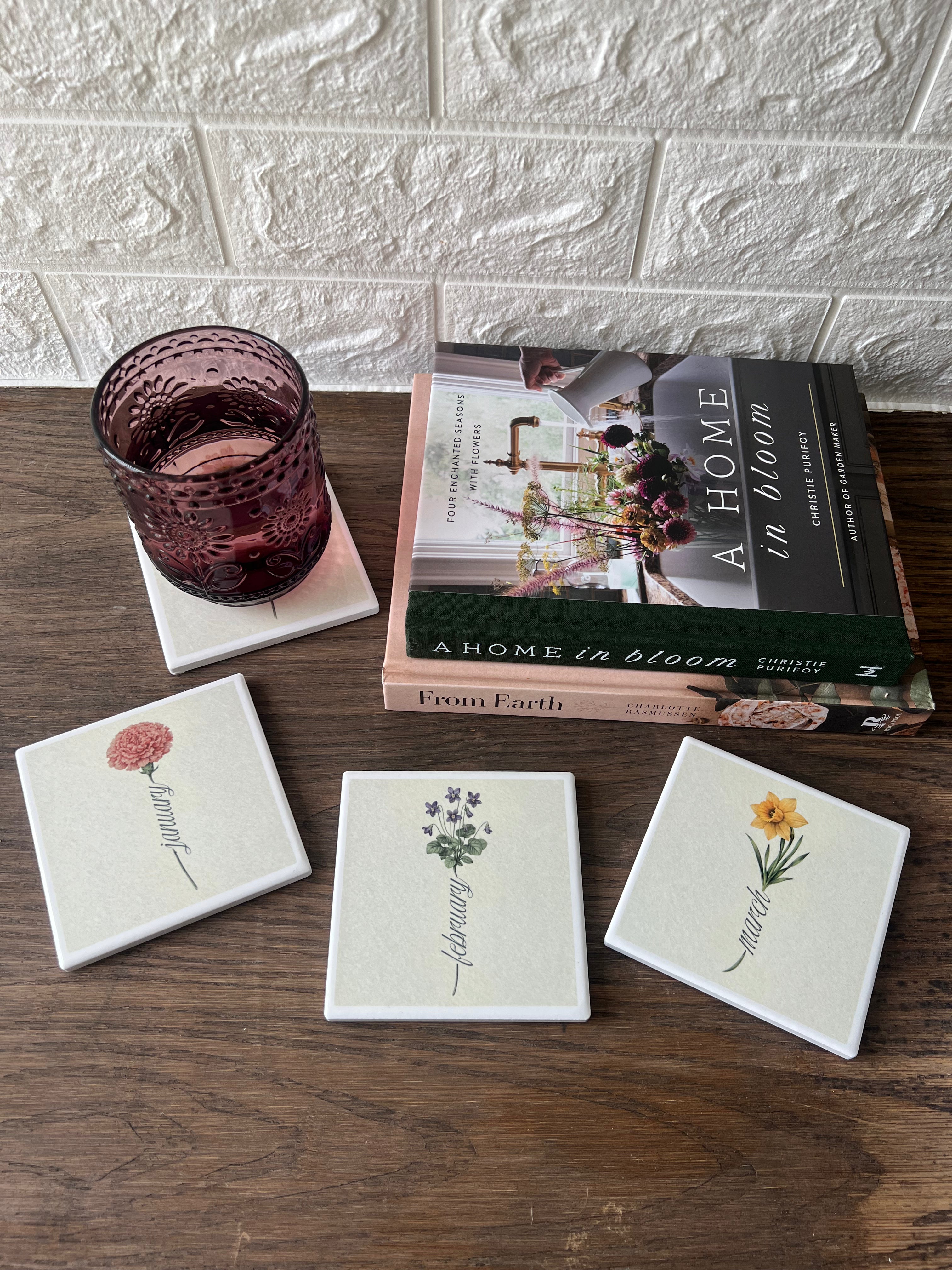 BIRTH FLOWER MONTH COASTER