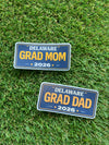BLUE/GOLD GRAD DAD PLSTE STICKER