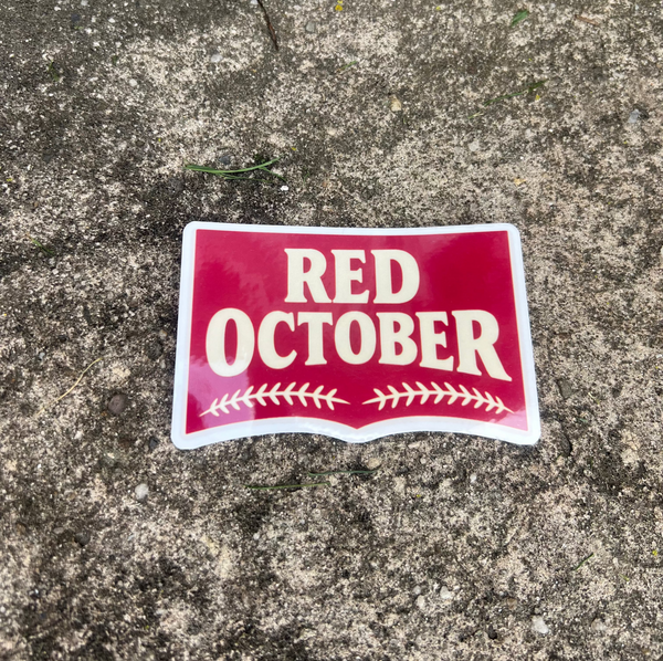 RED OCTOBER CLASSIC BLOCK STICKER