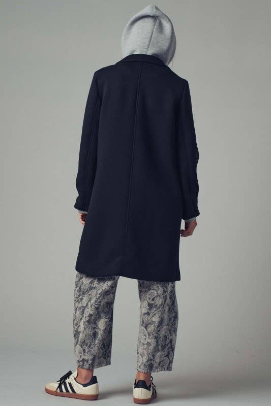 DETACHABLE HOODIE SCUBA COAT