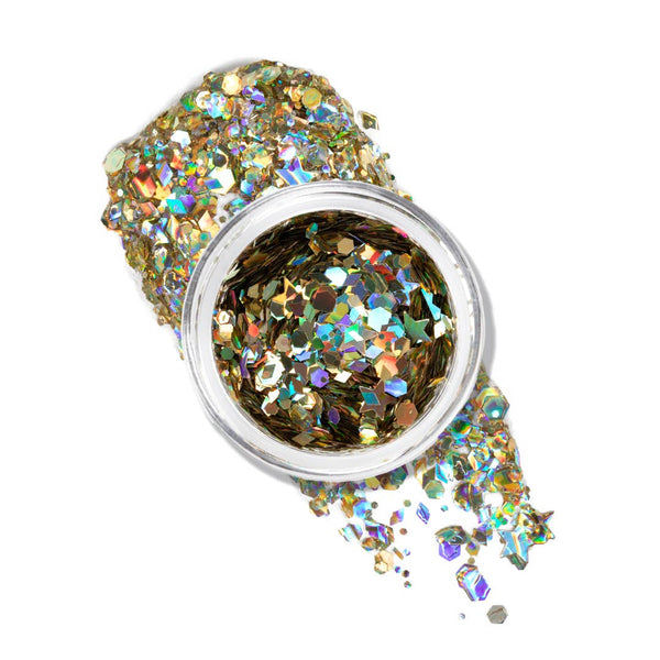 MACRO CHUNKY BODY GLITTER - GOLD-SOLAR
