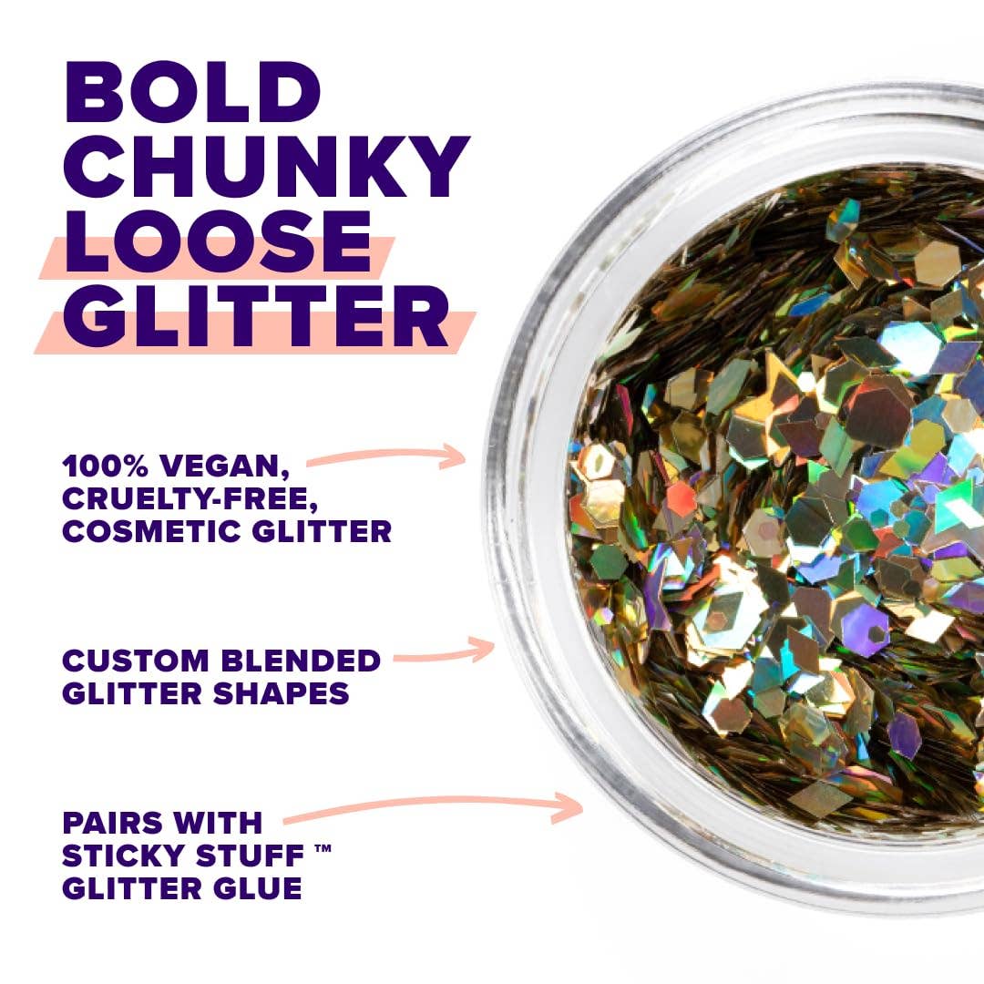 MACRO CHUNKY BODY GLITTER - GOLD-SOLAR