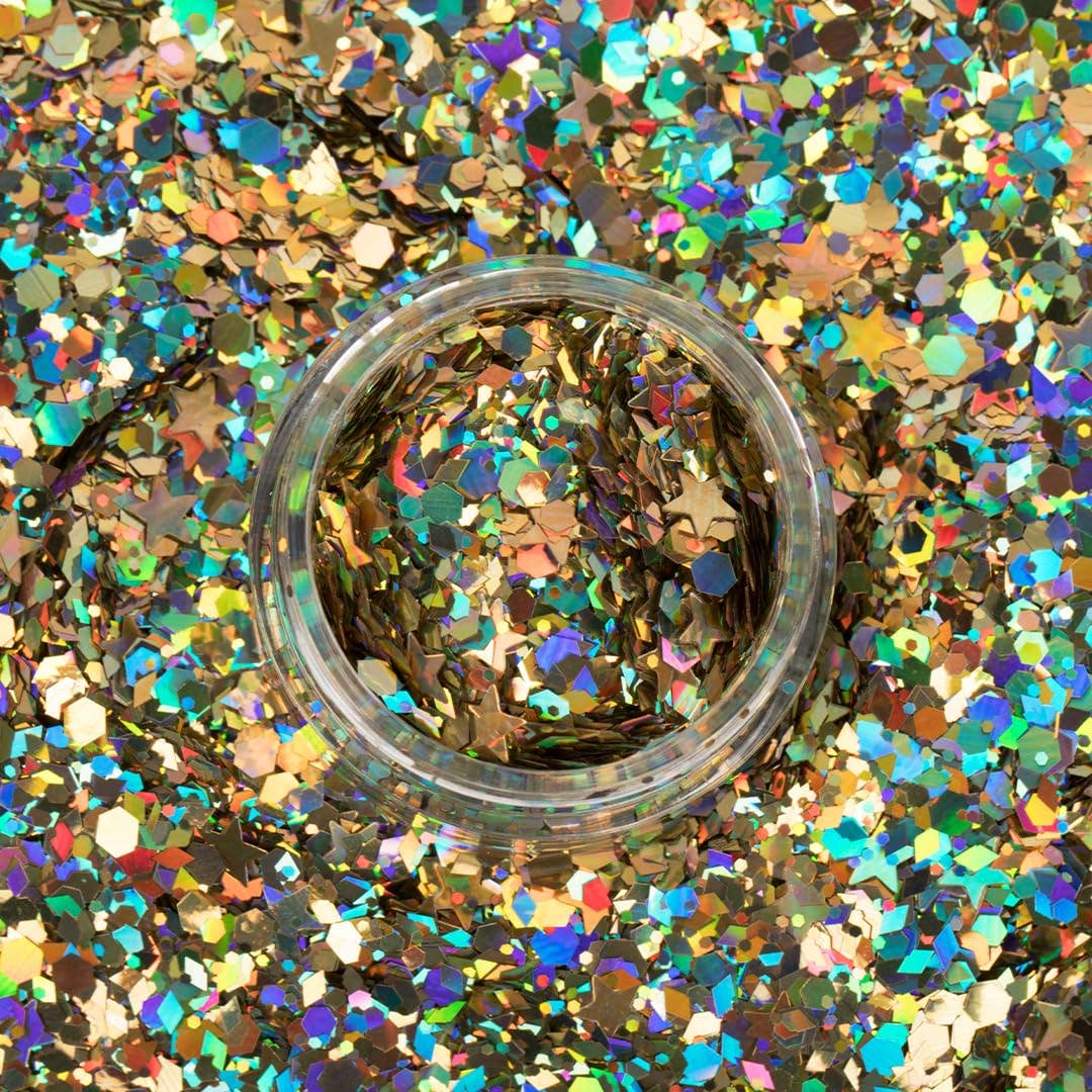 MACRO CHUNKY BODY GLITTER - GOLD-SOLAR