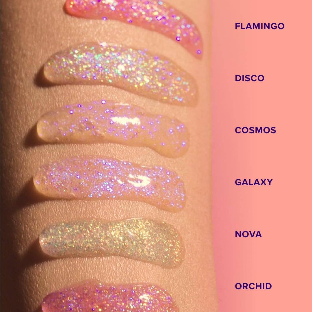 GLITTER BOSS HOLO GLITTER LIP GLOSS - FLAMINGO