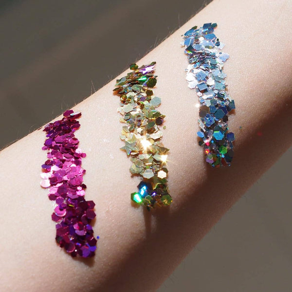 MACRO CHUNKY BODY GLITTER - FUCHSIA-ZINNIA