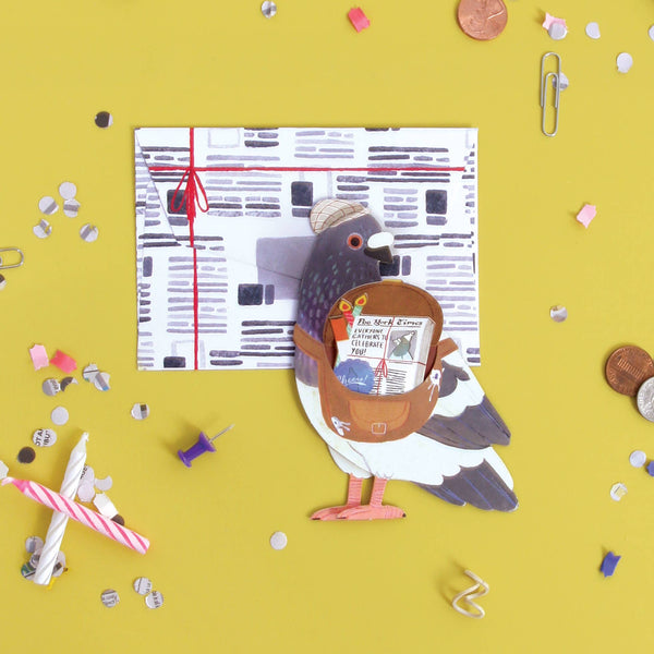 MESSENGER PIGEON BIRTHDAY/CONGRATULATIONS POP-UP CARD