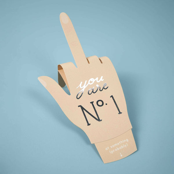 NUMBER ONE PUP-UP CARD