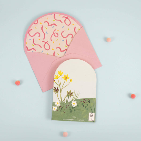 PUN FILLED PULL-TAB BIRTHDAY CARD W/ BIRD & WORM