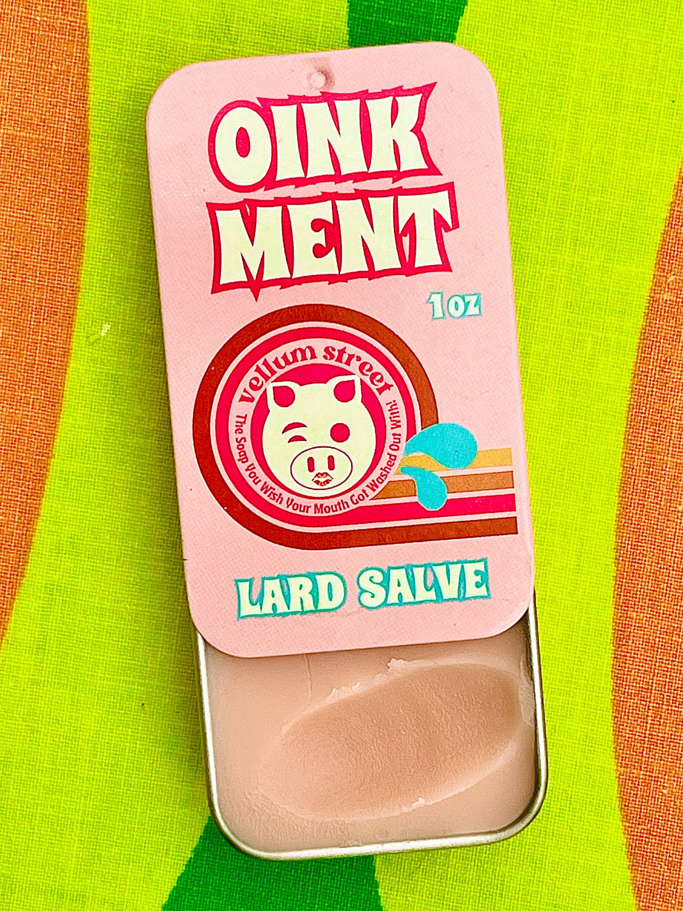 OINK MENT LARD SALVE TIN
