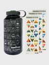 FOREST, PARKS OF THE USA STICKER ADVENTURE BUCKET LIST WATER BOTTLE 32OZ