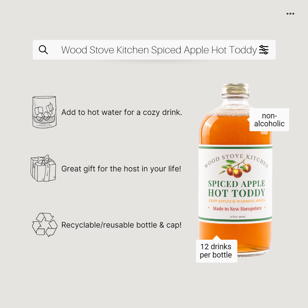 SPICED APPLE HOT TODDY, 16 FL OZ - COCKTAIL MIXER AND MOCKTAIL