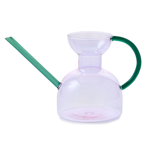 COLORED GLASS WATERING CAN