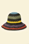 PACKABLE CROCHET STRAW BUCKET HAT