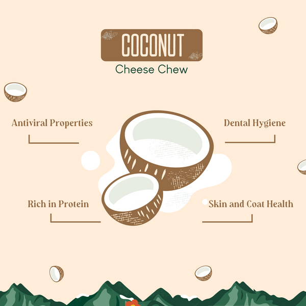 COCONUT CHEESE CHEWS FOR DOGS