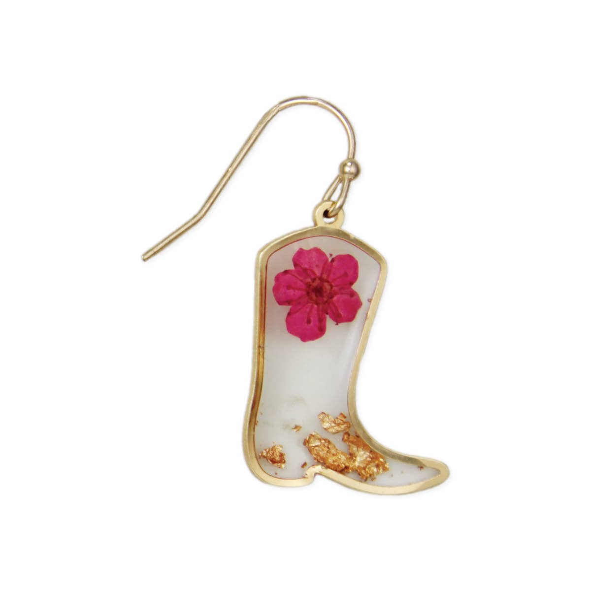 BOTANICAL BOOTS DRIED FLOWER COWBOY BOOT EARRINGS