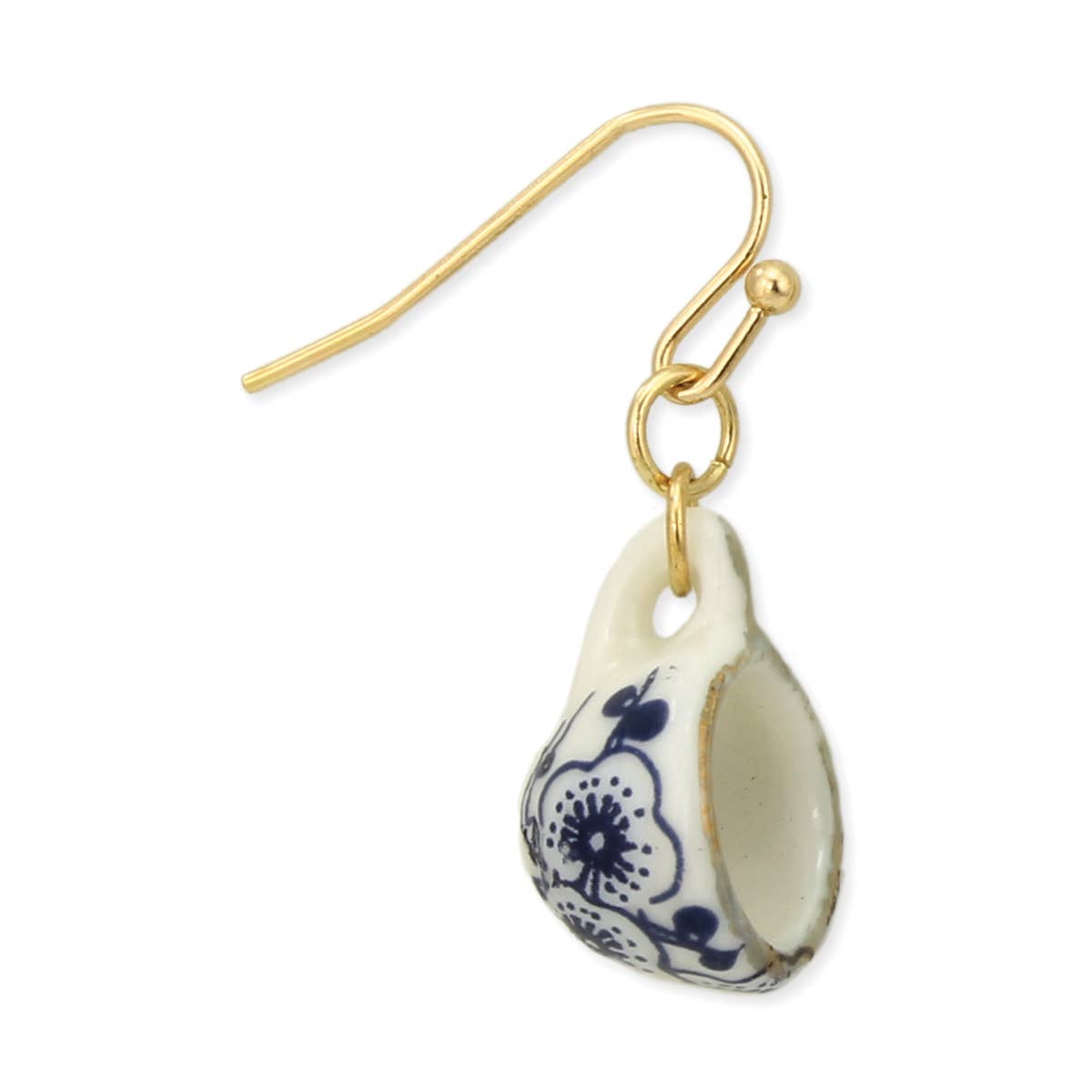 VINTAGE CERAMIC TEA CUP EARRINGS