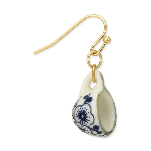 VINTAGE CERAMIC TEA CUP EARRINGS