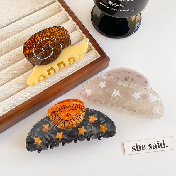 SNAIL & STAR ACETATE CLAW CLIPS