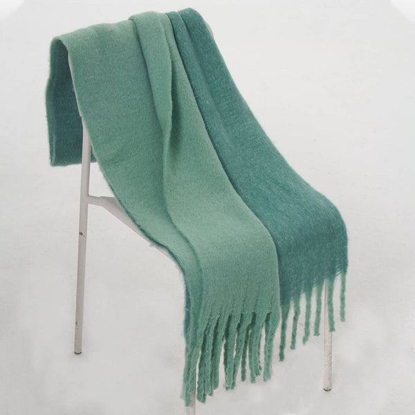 DOUBLE-COLOR FAUX CASHMERE SCARF