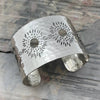 SILVER PLATED SUNBURST CUFF BRACELET