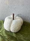 WHITE FABRIC PUMPKIN