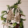 TABLETOP CHAMPAGNE TINSEL CHRISTMAS TREES