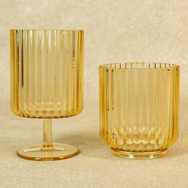 RIBBED RADIANCE GOLDEN DAWN DRINKWARE