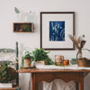 FLOATING FLIGHT | BOTANICAL CYANOTYPE ART PRINT