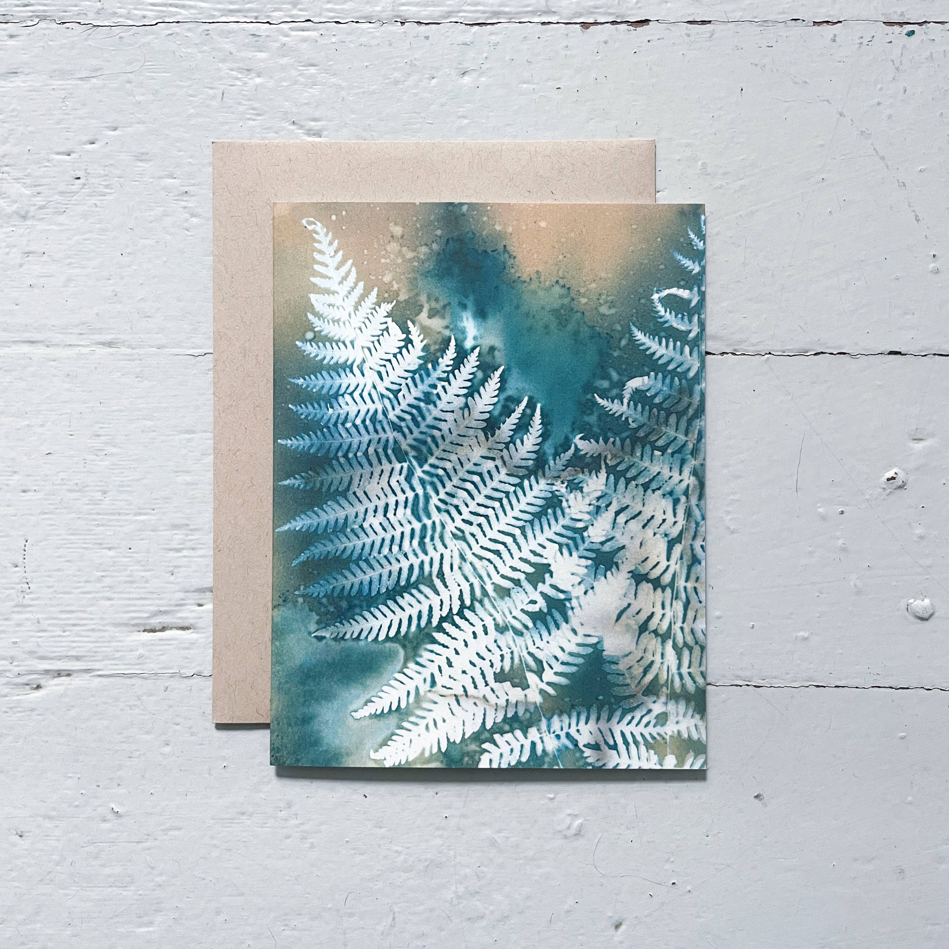 Slow Mornings no. 8 | Botanical Cyanotype Blank Card