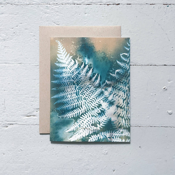 Slow Mornings no. 8 | Botanical Cyanotype Blank Card