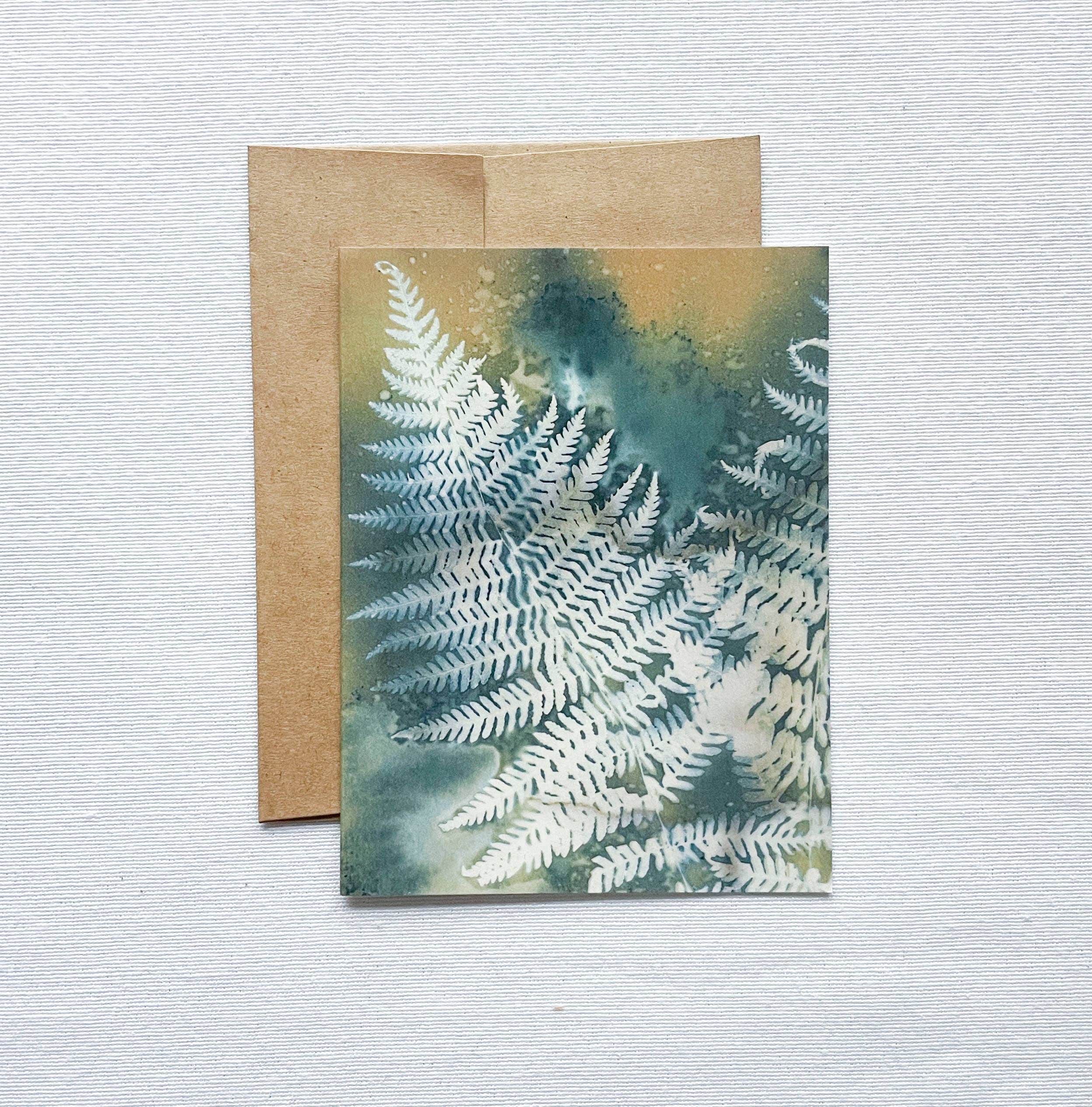 Slow Mornings no. 8 | Botanical Cyanotype Blank Card