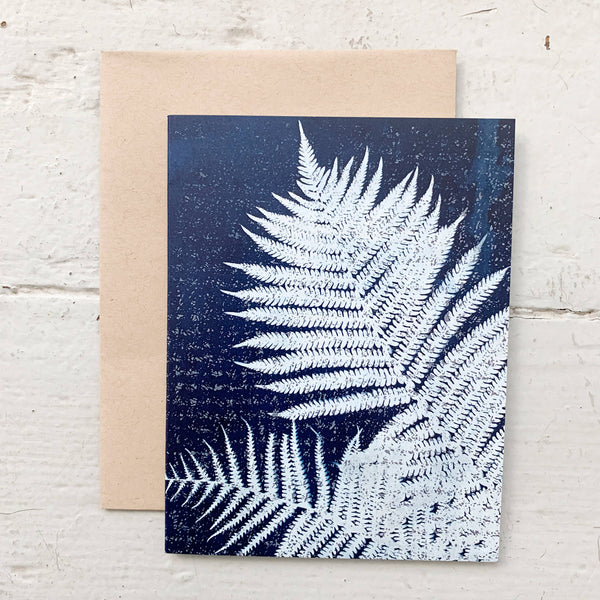 Under the Sun no. 7 | Botanical Cyanotype Blank Card