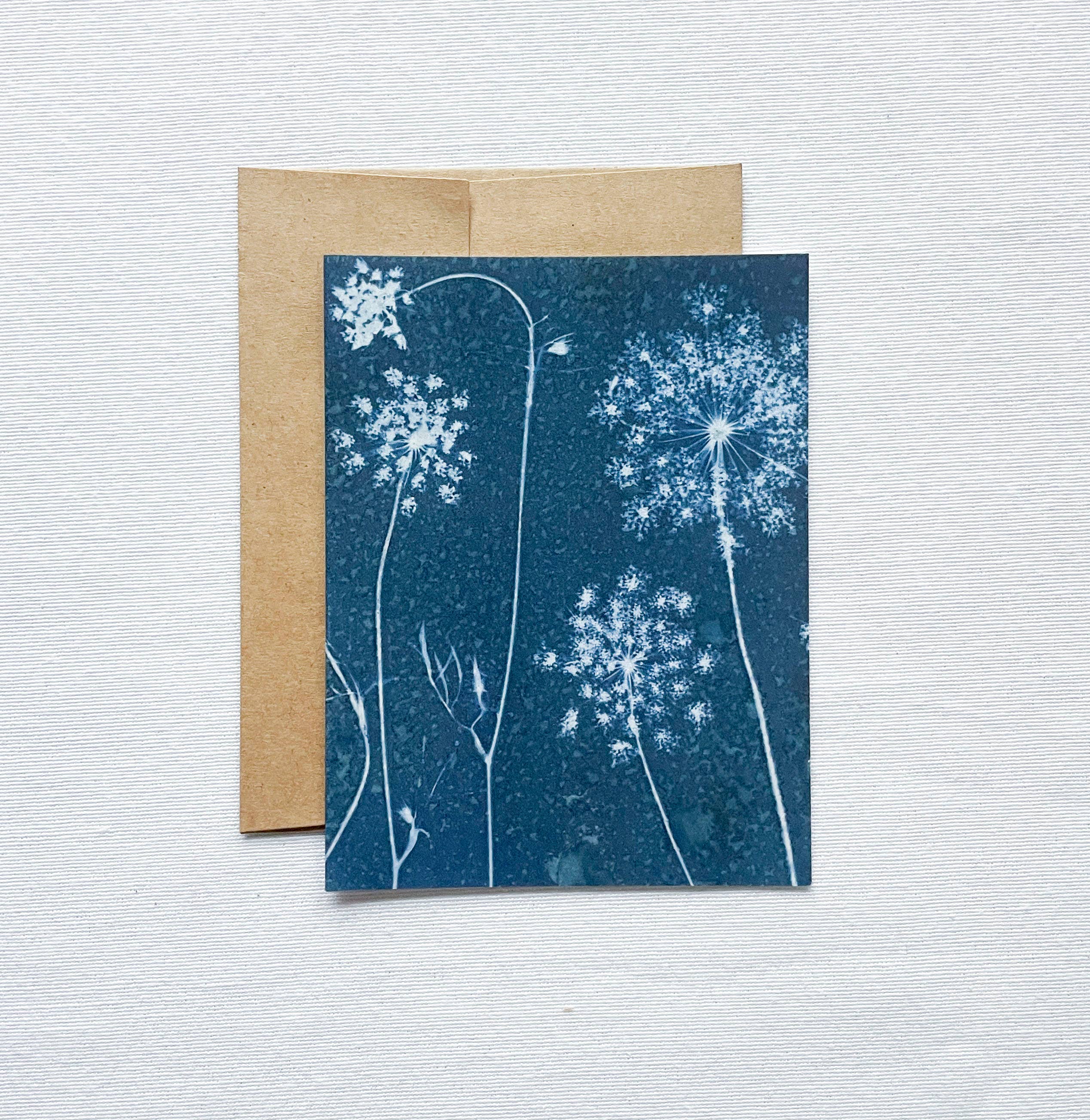 Slow Mornings no. 3 | Botanical Cyanotype Blank Card