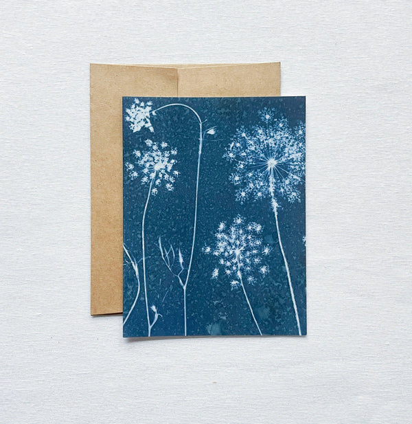 Slow Mornings no. 3 | Botanical Cyanotype Blank Card