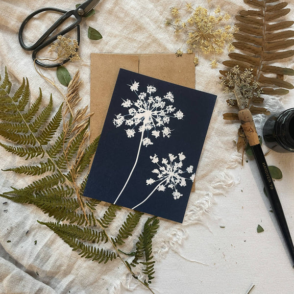 Under the Sun no. 8 | Botanical Cyanotype Blank Card