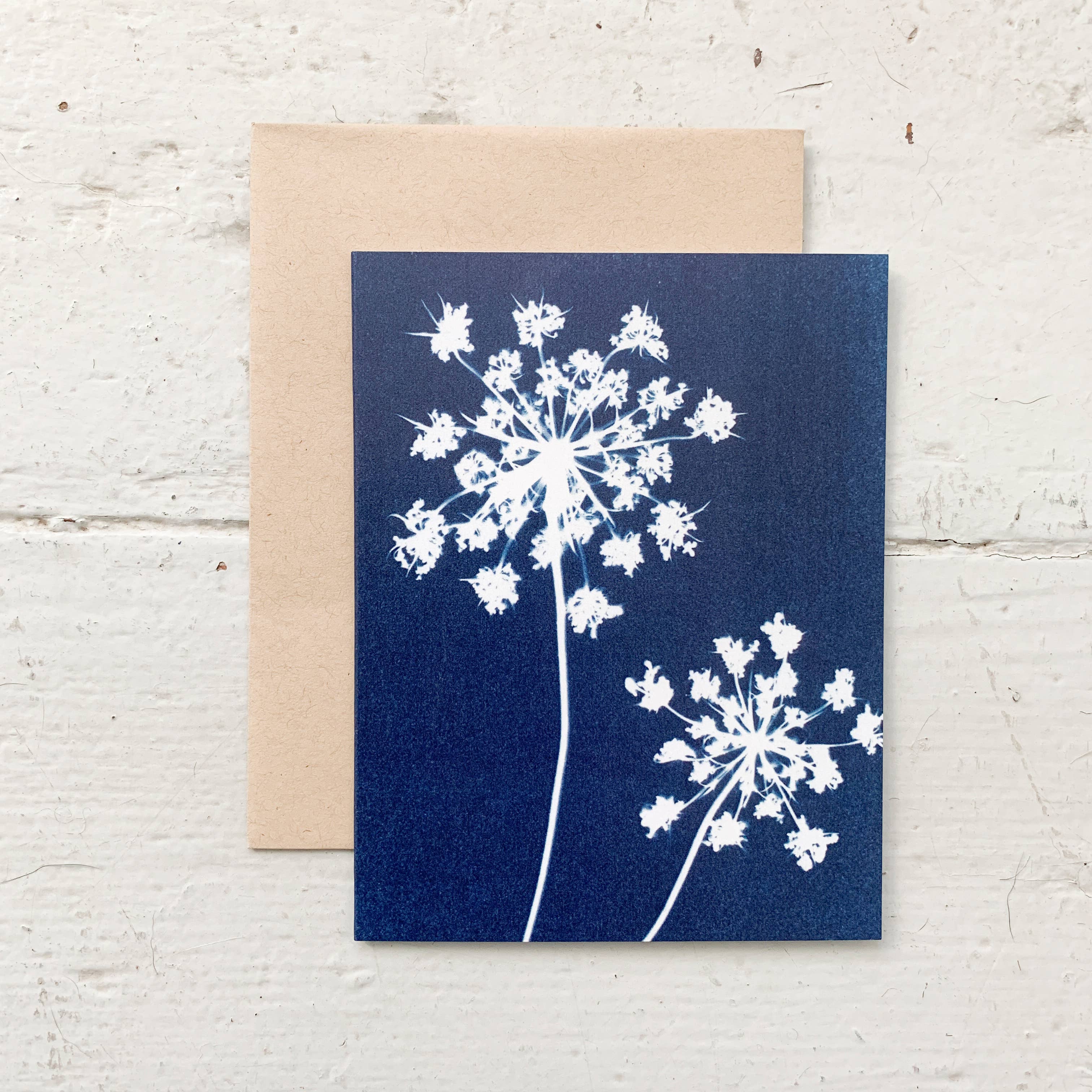 Under the Sun no. 8 | Botanical Cyanotype Blank Card