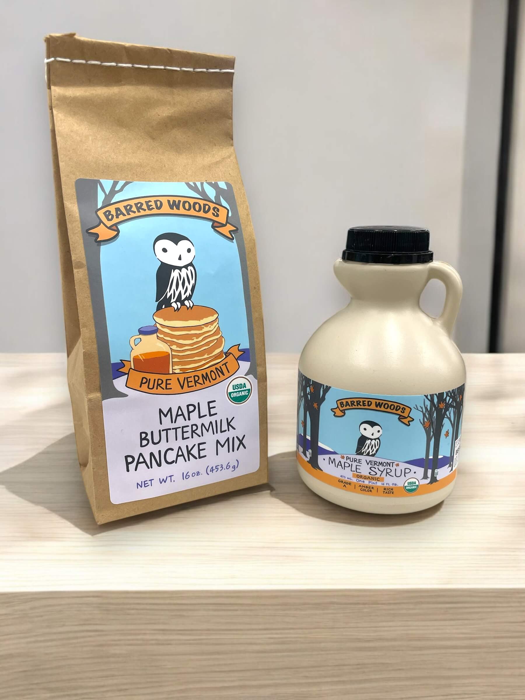 syrup and pancake mix