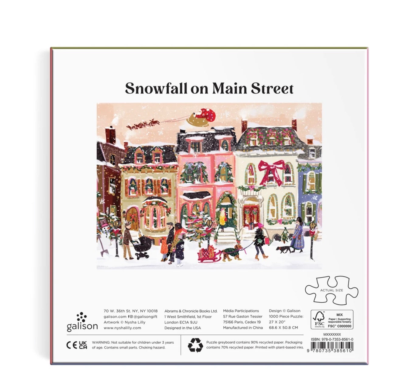 PUZZLE 1000 FOIL SNOWFALL MAIN STREET