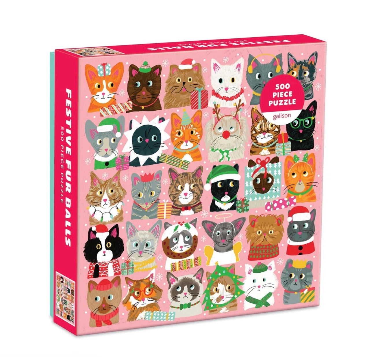 PUZZLE 500 FESTIVE FURBALLS