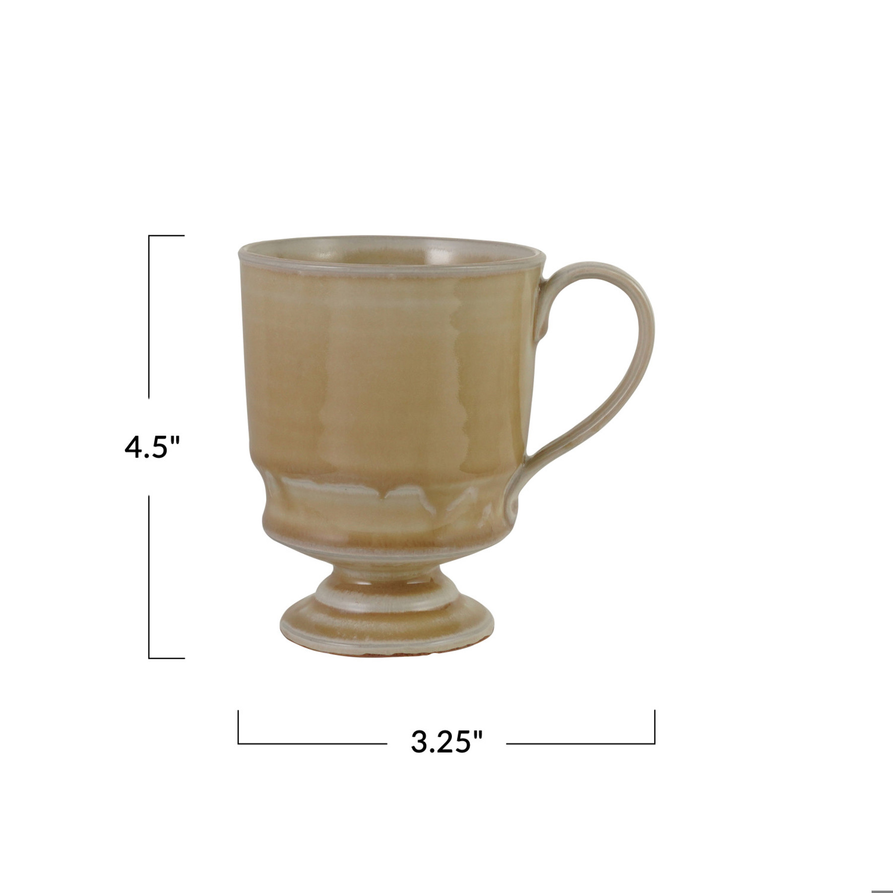 10 OZ. FOOTED MUG, TAN