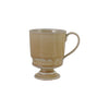 10 oz. Stoneware Footed Mug, Tan Color (Each Will Vary)