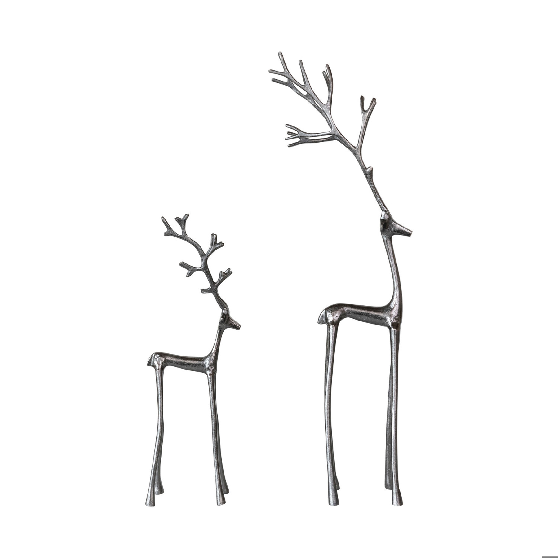 CAST ALUMINUM REINDEER, GUNMETAL FINSIH