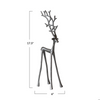 CAST ALUMINUM REINDEER, GUNMETAL FINSIH