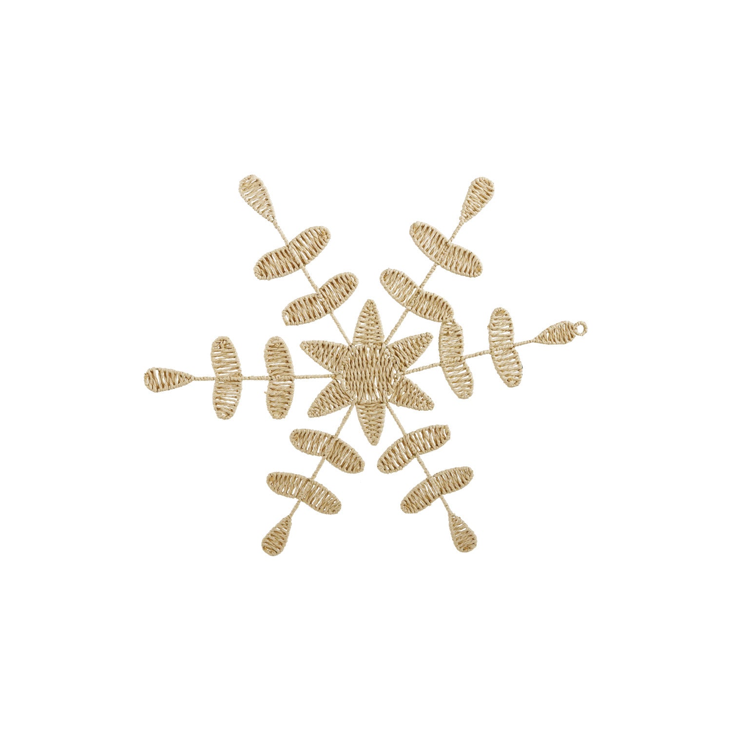 Oversized Woven Paper & Wire Snowflake Ornament, Natural
